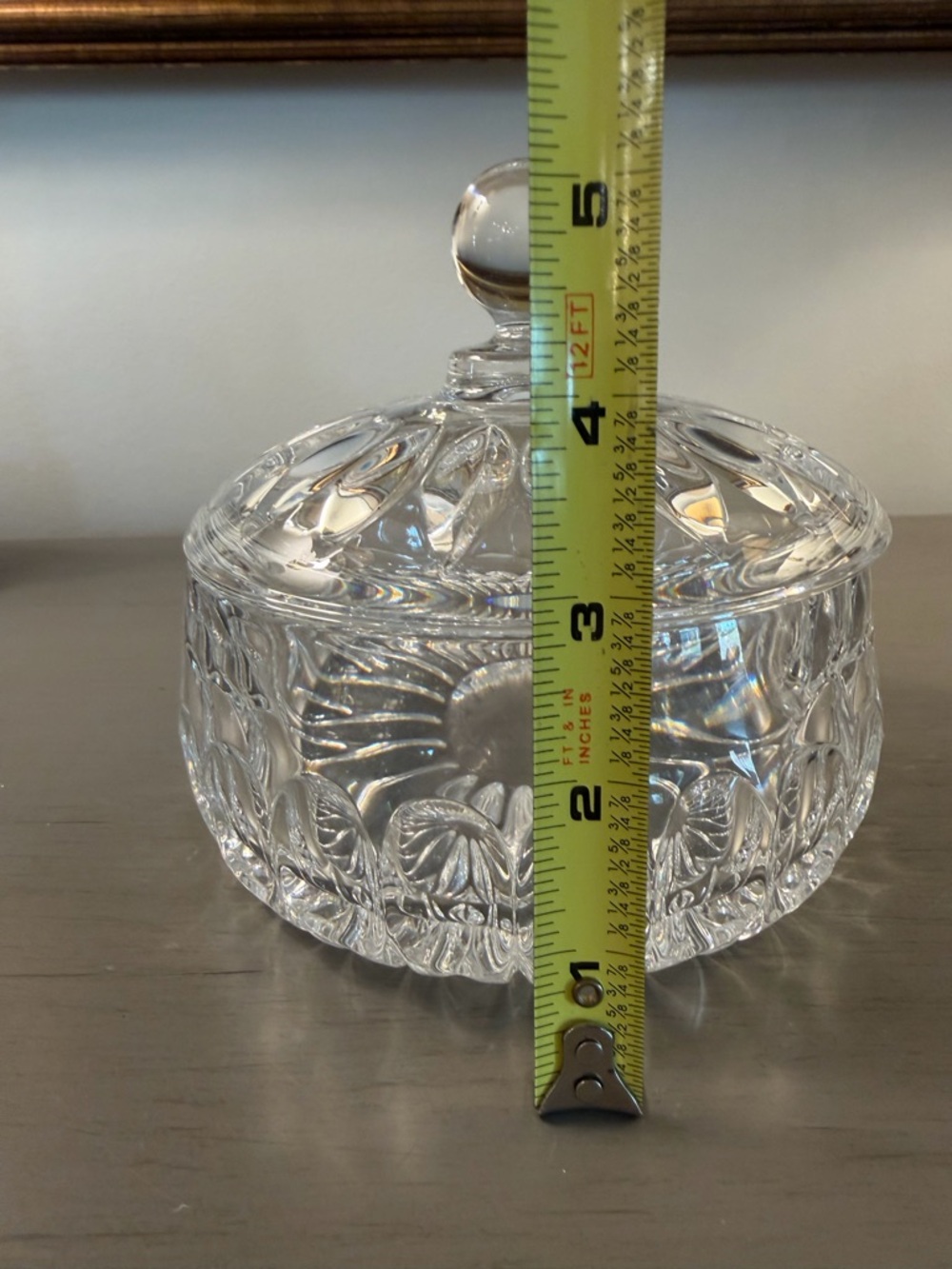 Gorham Althea Clear Cut Crystal Candy Dish with Lid Made in West Germany - Picture 7 of 8